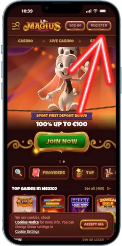 Magius Casino registration process